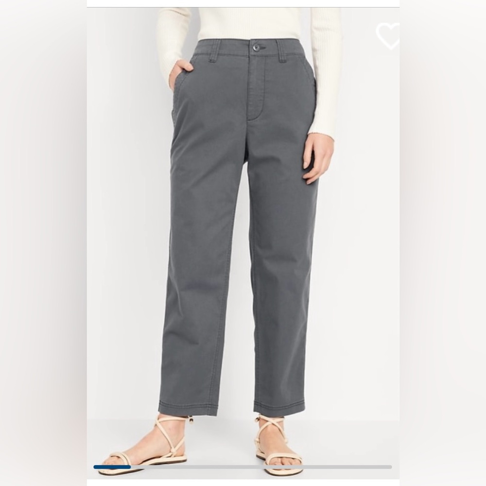Old Navy High Waisted Chino Pants- gray XL Tall